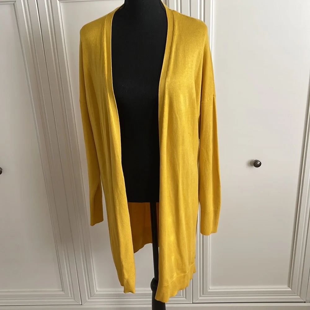 A New Day yellow open cardigan
